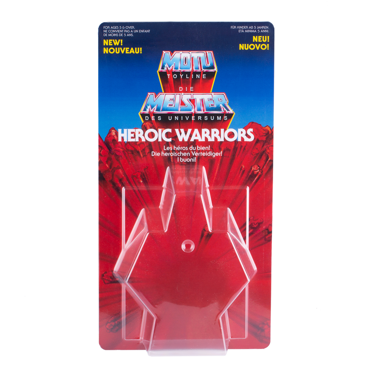 Masters of the Universe Schiebeblister Modell A + Heroic Warriors Karte