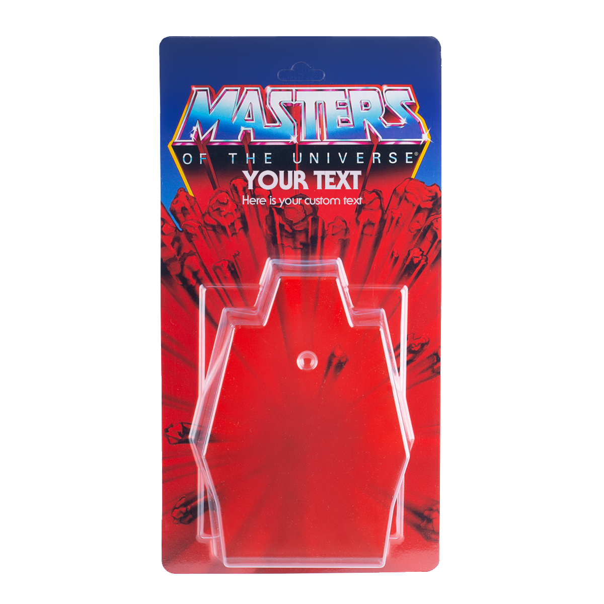Masters of the Universe Sliding Blister Model A + US Card + Name