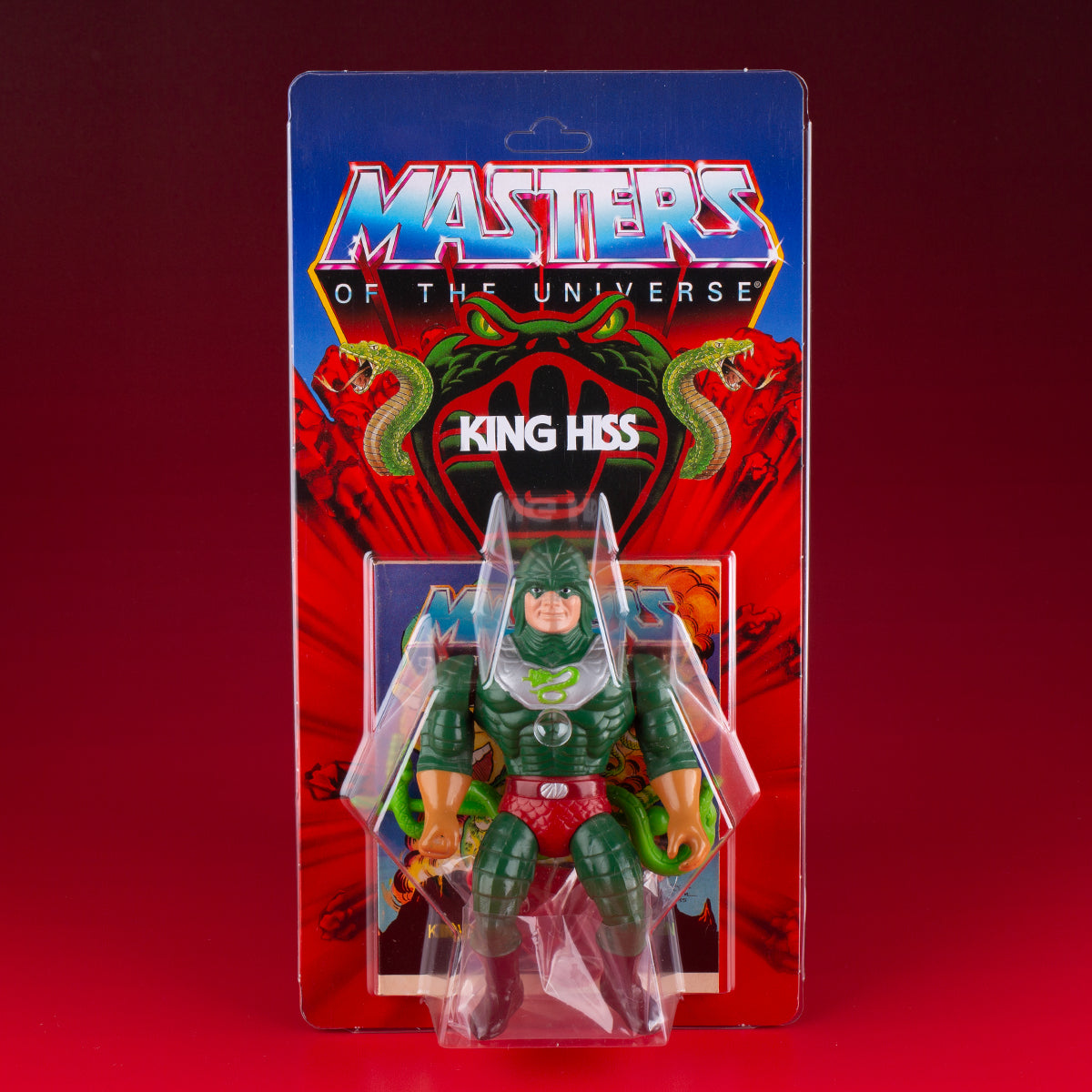 Masters of the Universe Schiebeblister Modell A + US Snake Karte + Name