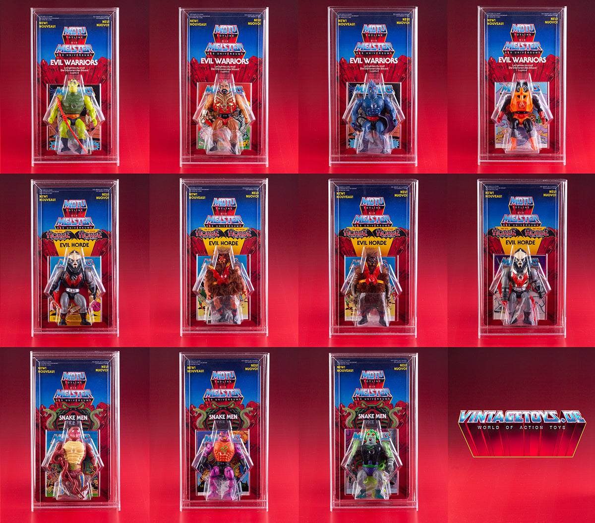 Masters of the Universe Schiebeblister Modell A + Evil Horde Karte