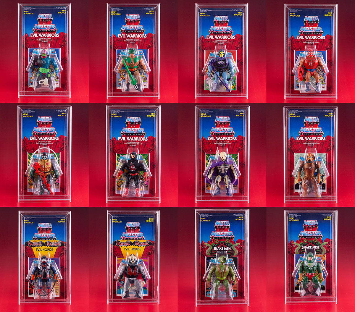 Masters of the Universe Schiebeblister Modell A + Heroic Warriors Karte