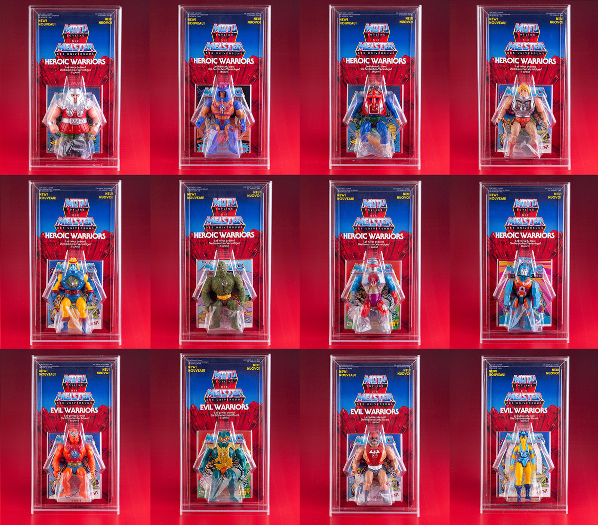 Masters of the Universe Schiebeblister Modell A + Heroic Warriors Karte