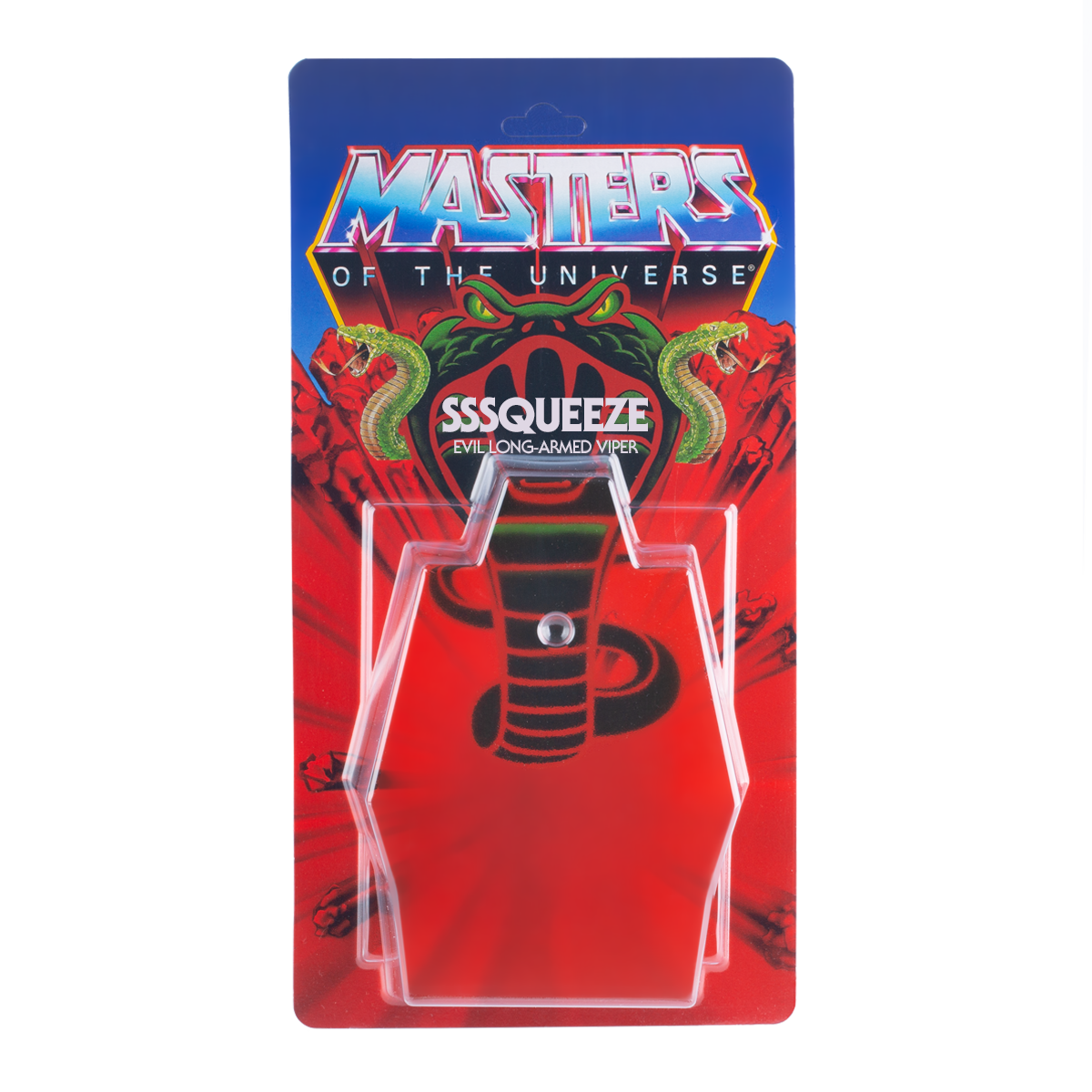 Masters of the Universe Schiebeblister Modell B + US Snake Karte + Name