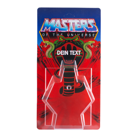 Masters of the Universe Schiebeblister Modell A + US Snake Karte + Name