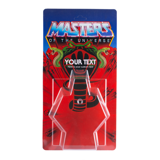 Masters of the Universe Schiebeblister Modell A + US Snake Karte + Name